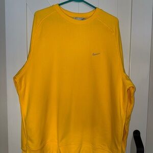 y2k Silver Tag nike crewneck sweatshirt Yellow XL Embroidered Swoosh